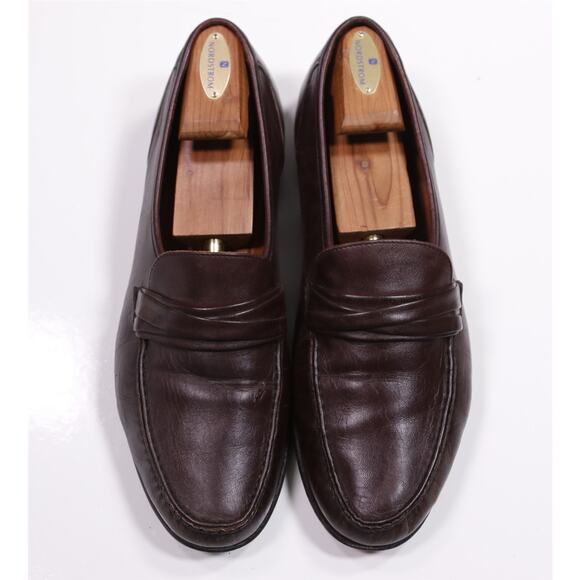 Allen Edmonds Bergamo Brown Penny Loafers Made in Italy 12D - Picture 4 of 12